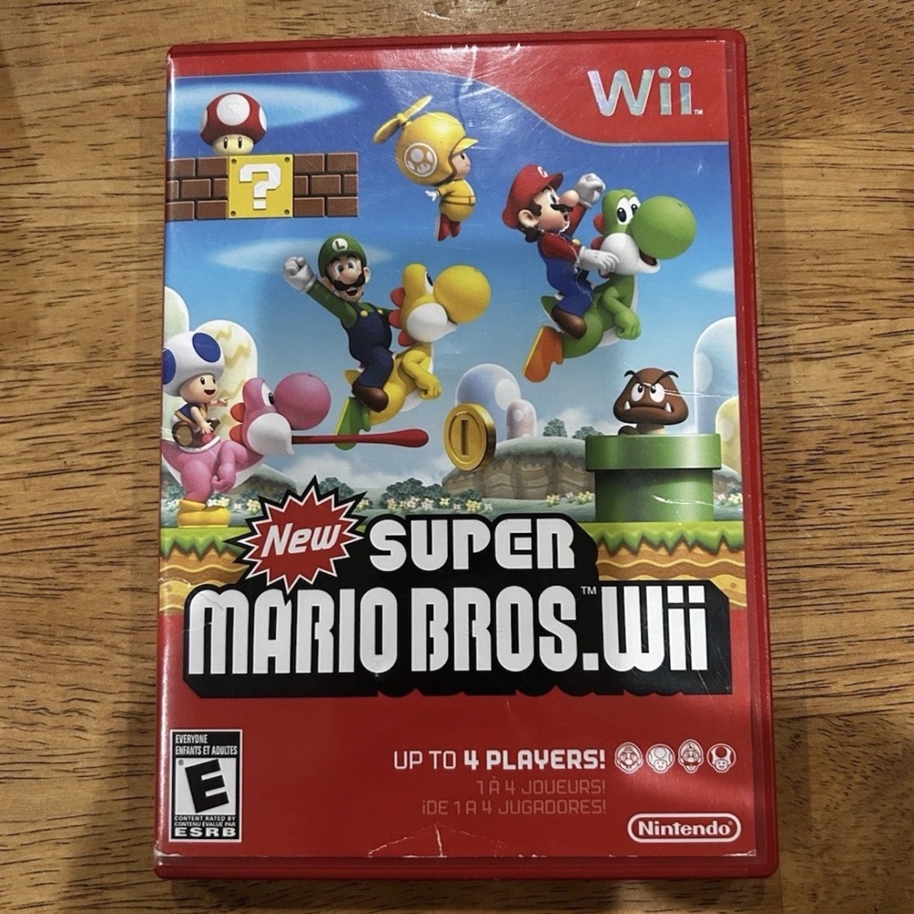 New Super Mario Bros (Nintendo Wii, 2009) Complete  CIB Manual